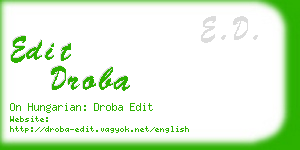 edit droba business card